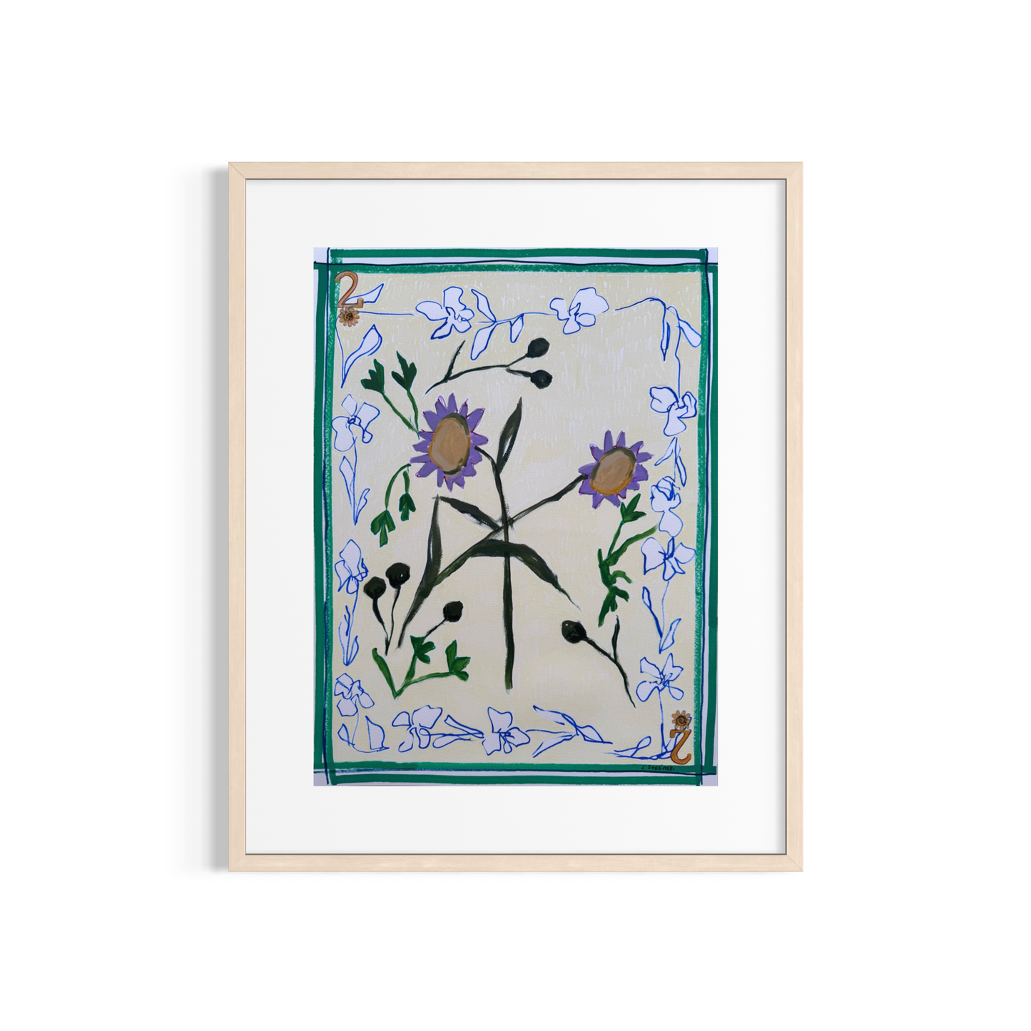 Botanical Notes No.5 ‘2 of Flowers’ 24” x 18” Original Art