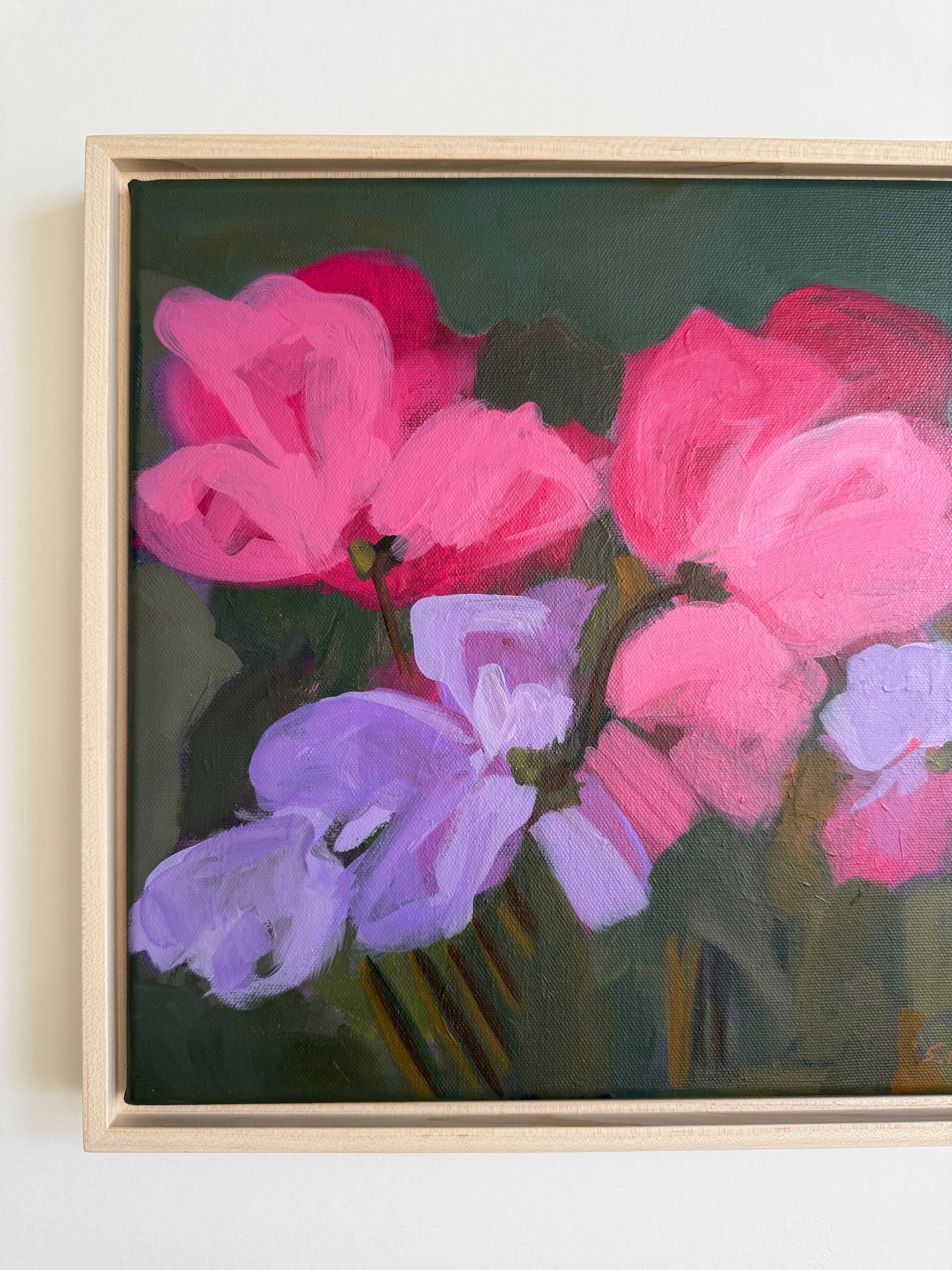 Put It In The Basket Original Acrylic Floral Painting 12”x12”