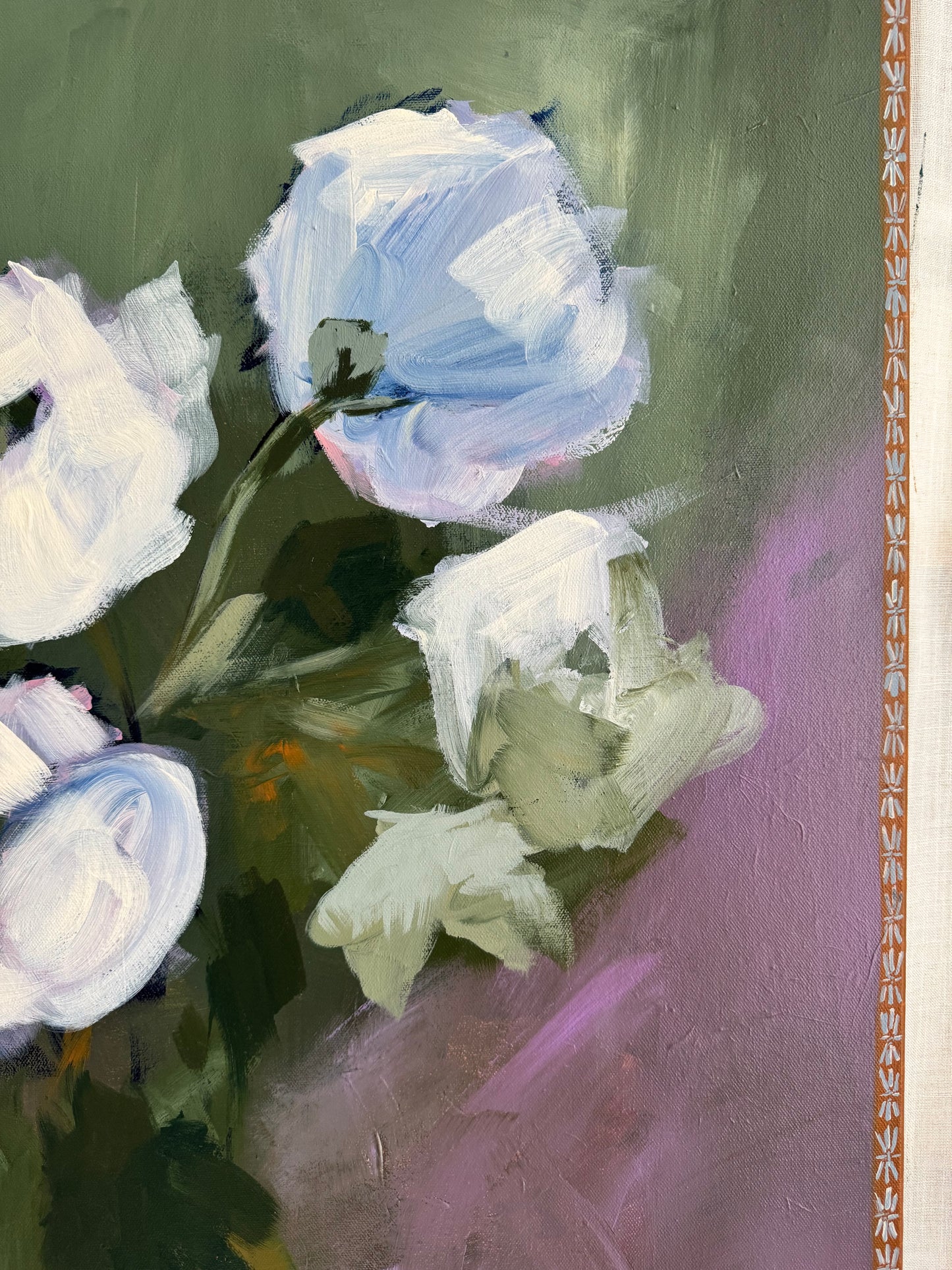 Victorian Dream Original Acrylic Floral Painting 30”x30”