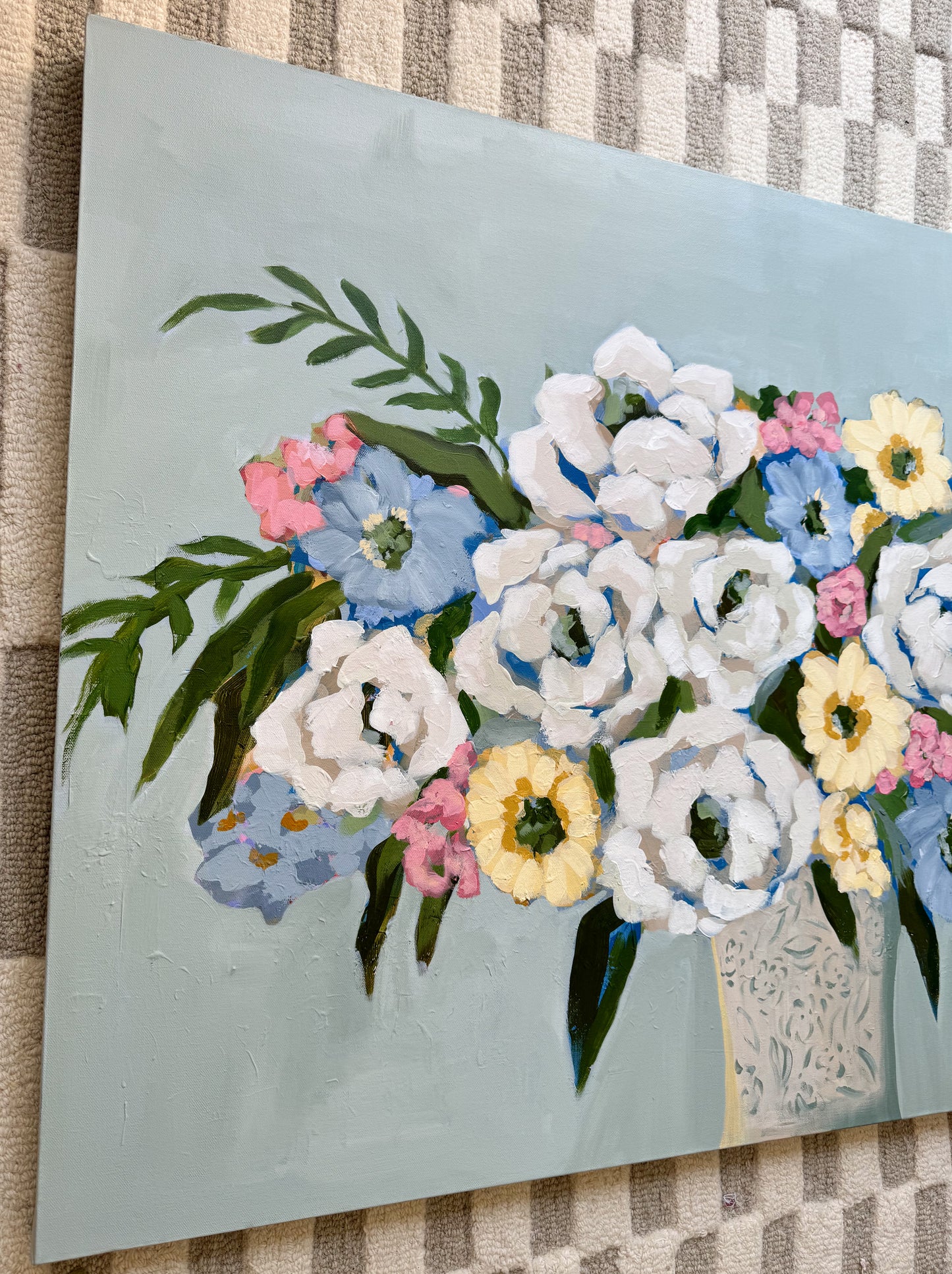 Cherish Acrylic Floral Painting