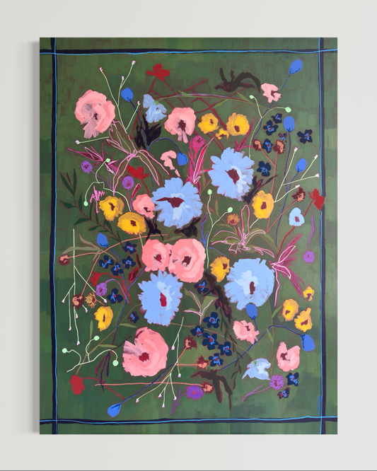 For Reasons I Can’t Quite Explain Original Acrylic Floral Painting 48”x36”