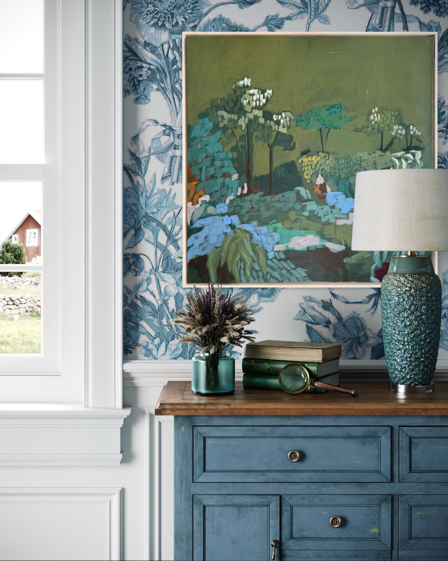 Unfolding No.2 Original Acrylic Floral Painting 30”x30”