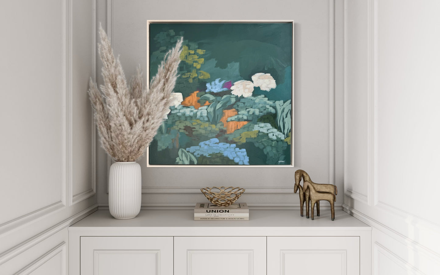 Unfolding No.3 Original Acrylic Floral Landscape Painting 30”x30”