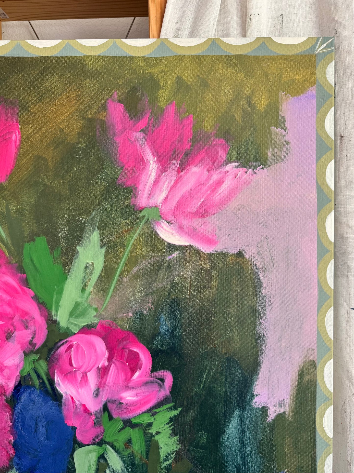 We Got This Together Original Acrylic Floral Painting 36”x36”