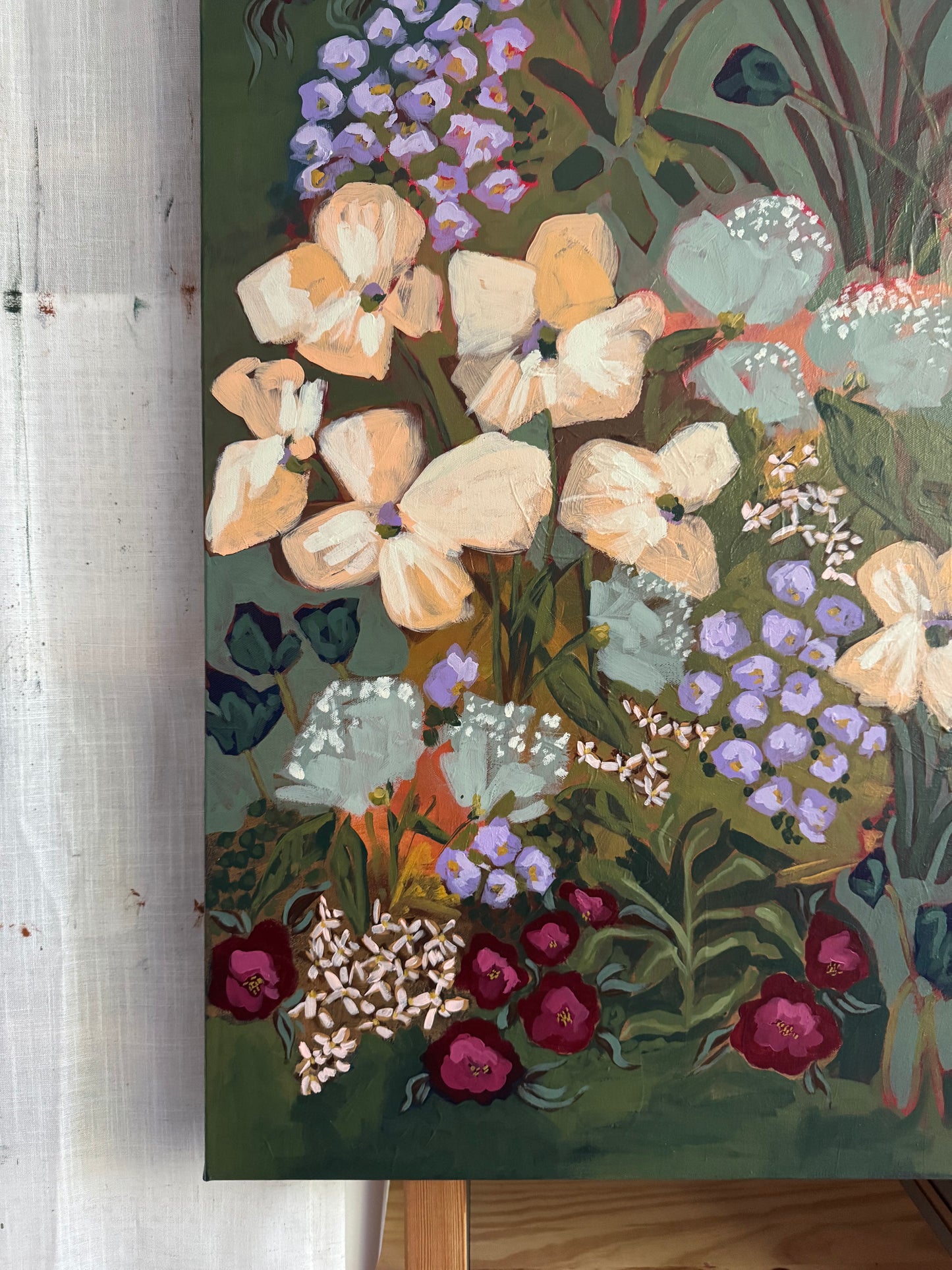 Mayhem Original Acrylic Floral Painting 24”x36”