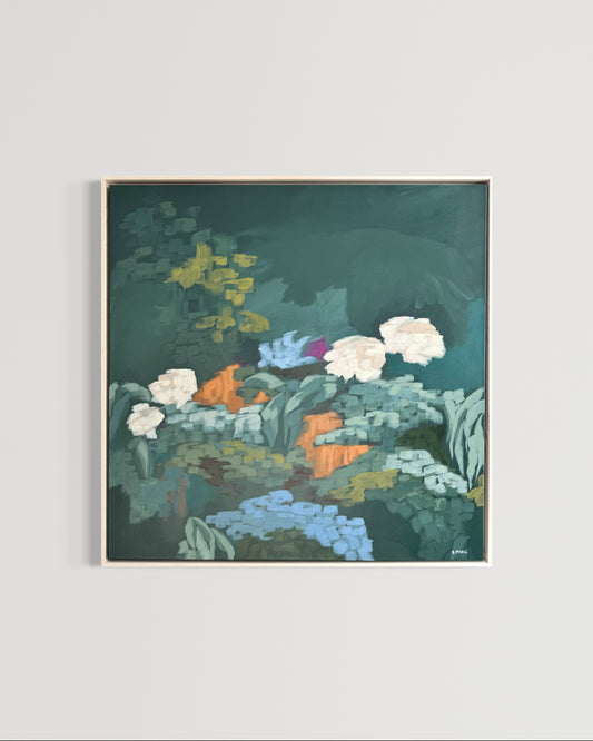 Unfolding No.3 Original Acrylic Floral Landscape Painting 30”x30”