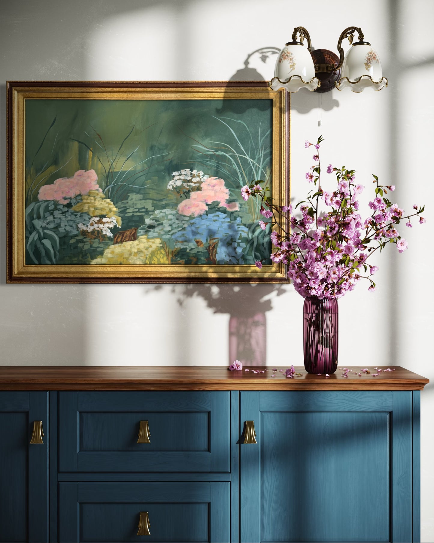 Unfolding No.4 Original Acrylic Floral Landscape Painting 36”x24”