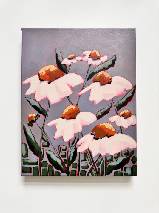 Pink Skies No.2 Original Acrylic Floral Painting