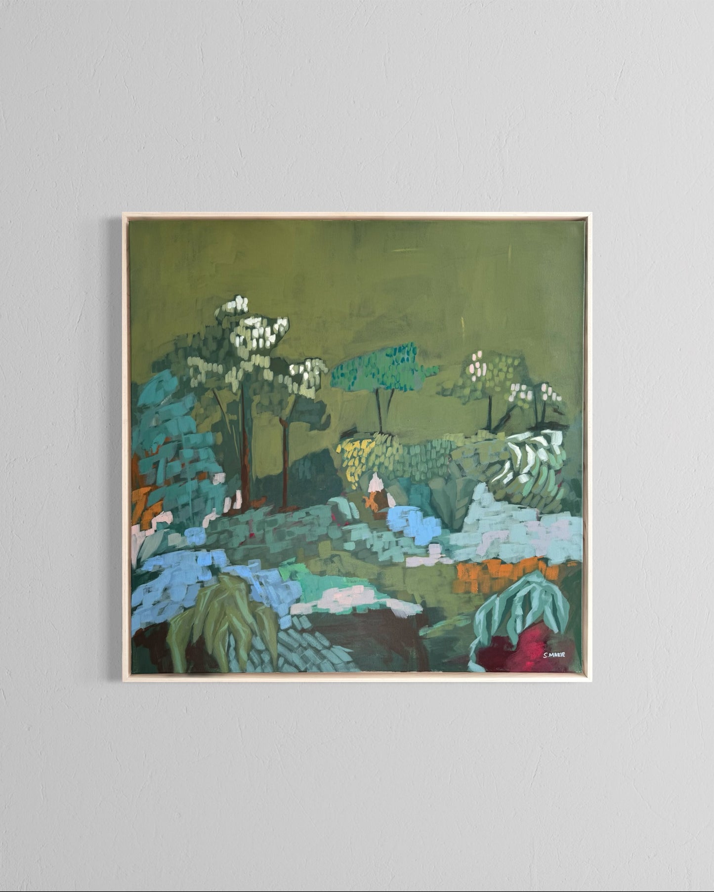 Unfolding No.2 Original Acrylic Floral Painting 30”x30”