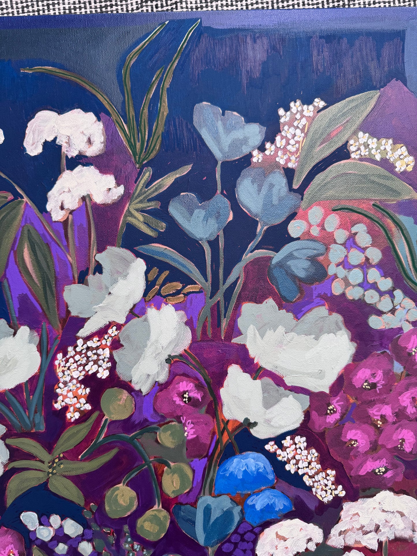 A Map for Lost Daydreams Original Acrylic Floral Painting 24”x24”