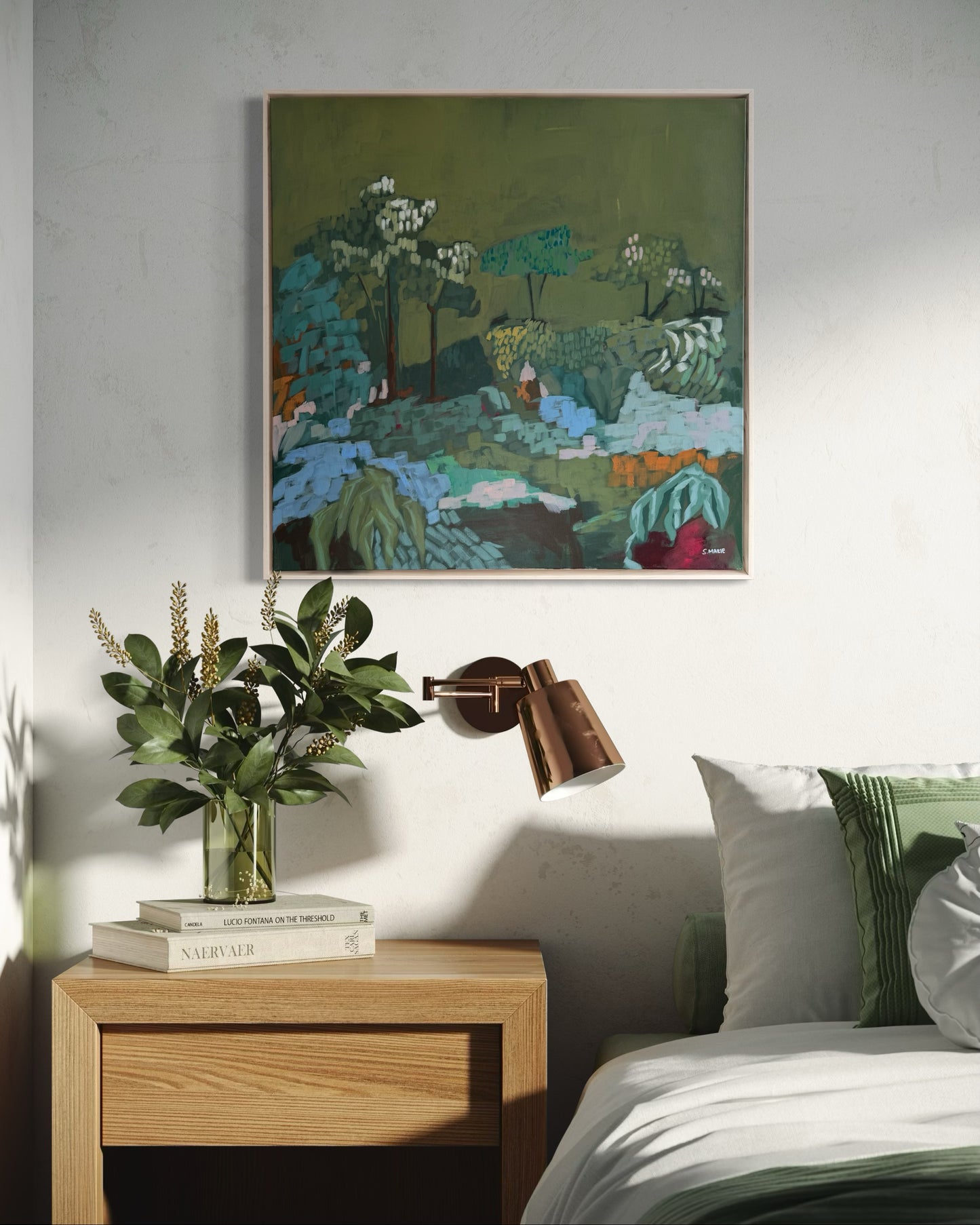 Unfolding No.2 Original Acrylic Floral Painting 30”x30”