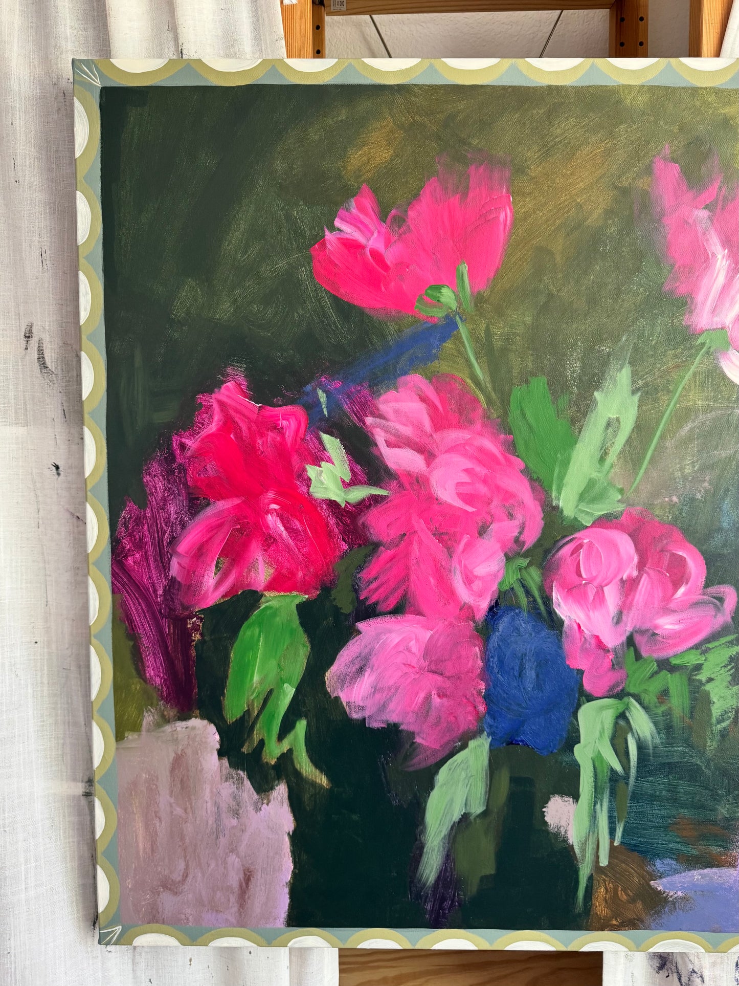 We Got This Together Original Acrylic Floral Painting 36”x36”