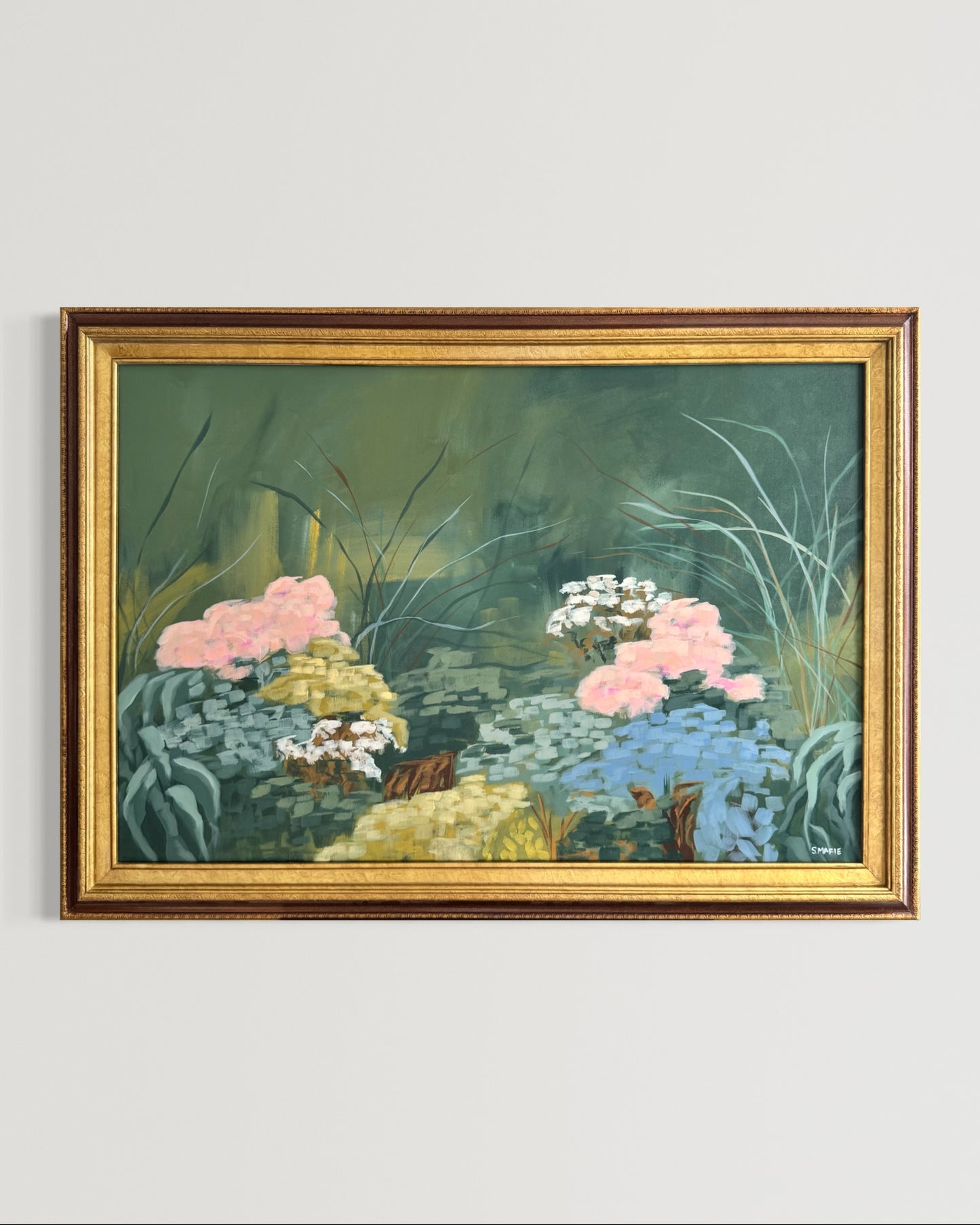 Unfolding No.4 Original Acrylic Floral Landscape Painting 36”x24”