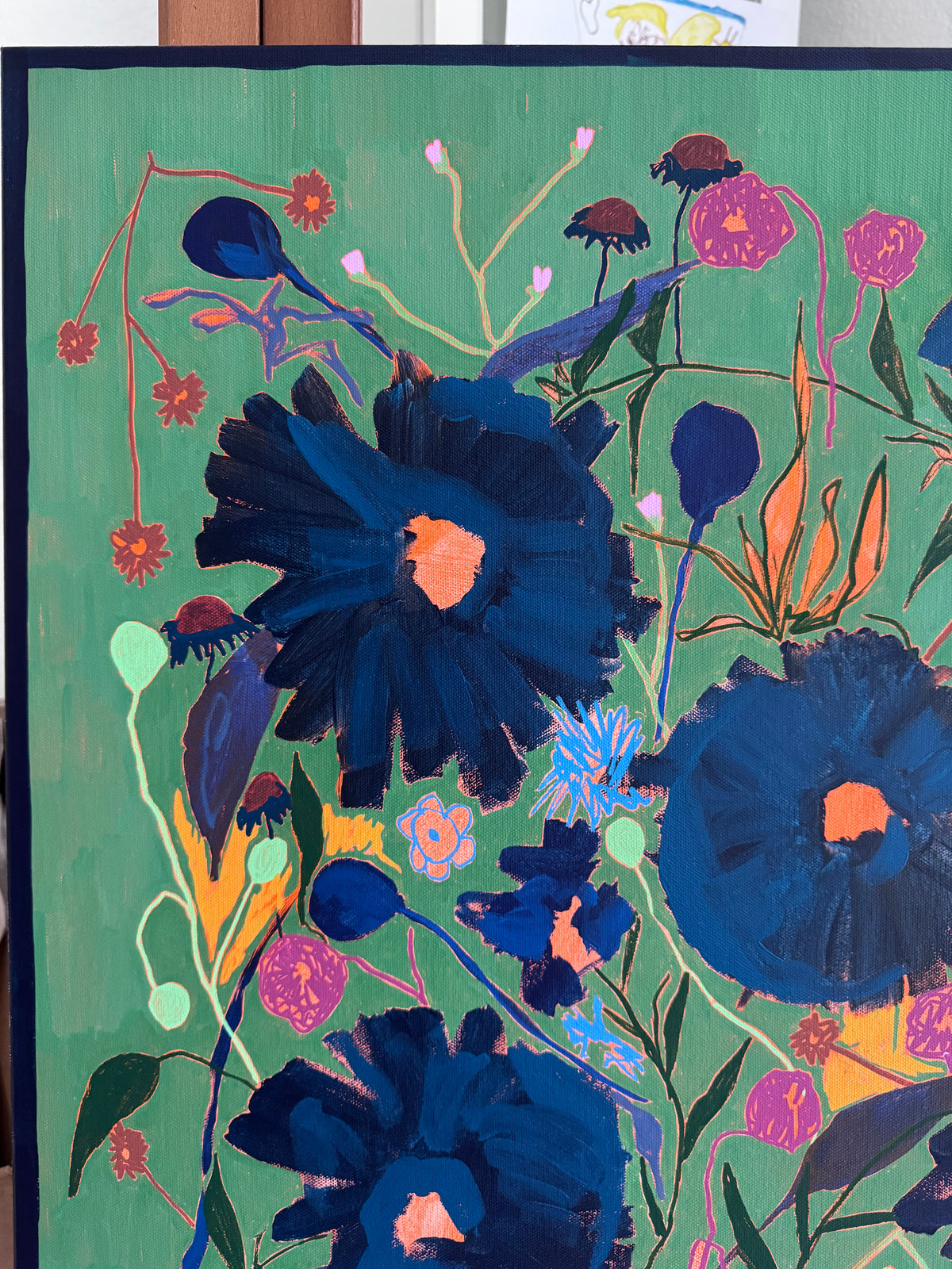 It Was Fun For A Time Original Acrylic Floral Painting 28”x22”