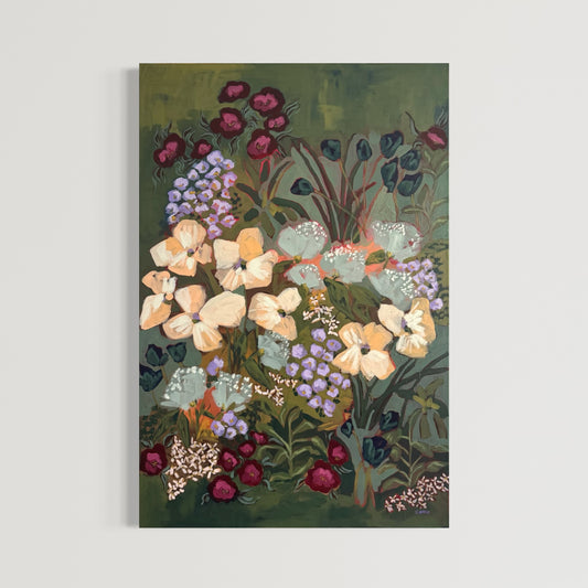 Mayhem Original Acrylic Floral Painting 24”x36”