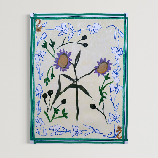 Botanical Notes No.5 ‘2 of Flowers’ 24” x 18” Original Art
