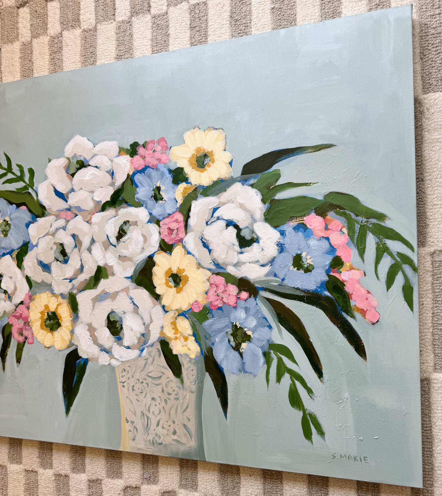 Cherish Acrylic Floral Painting