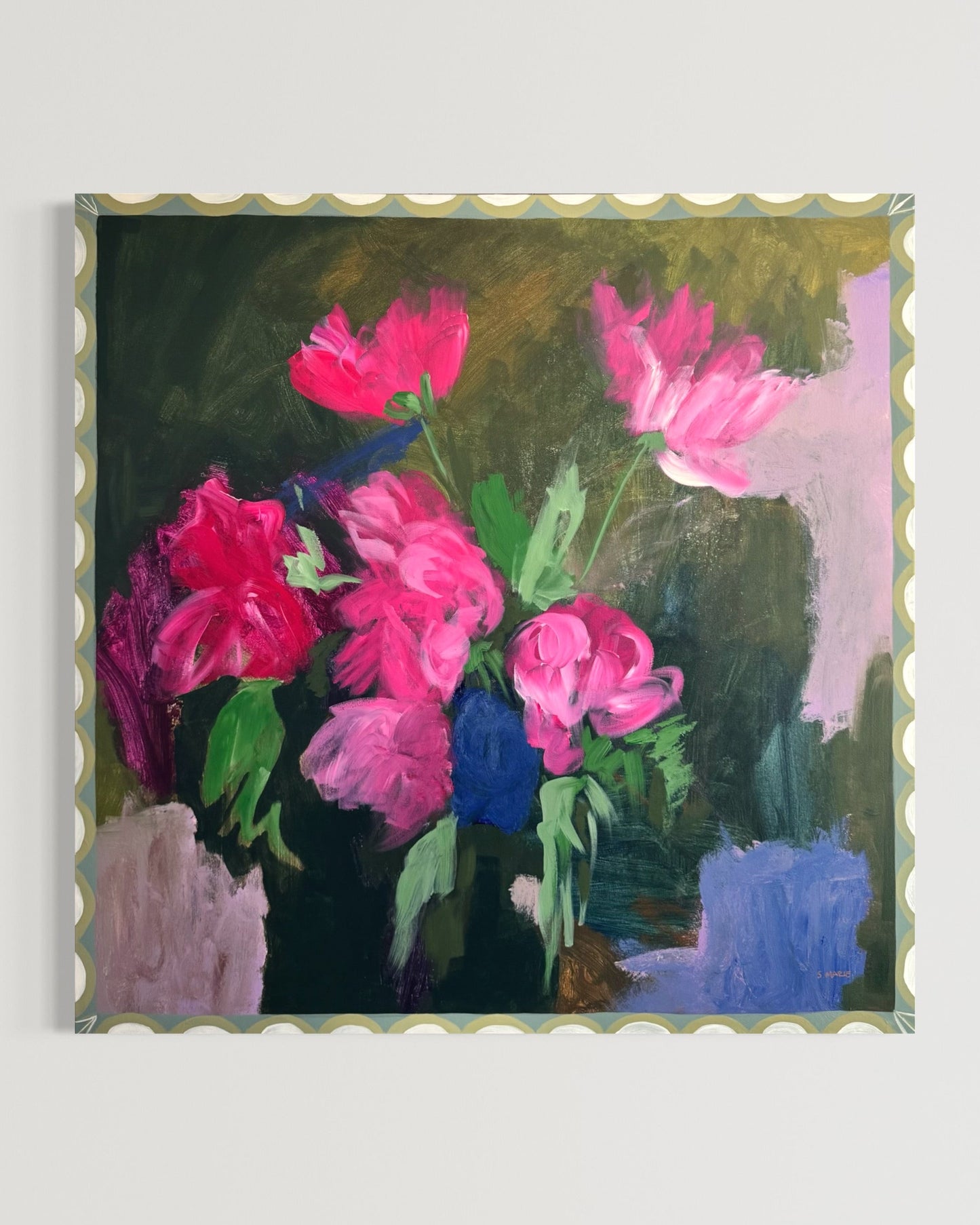 We Got This Together Original Acrylic Floral Painting 36”x36”