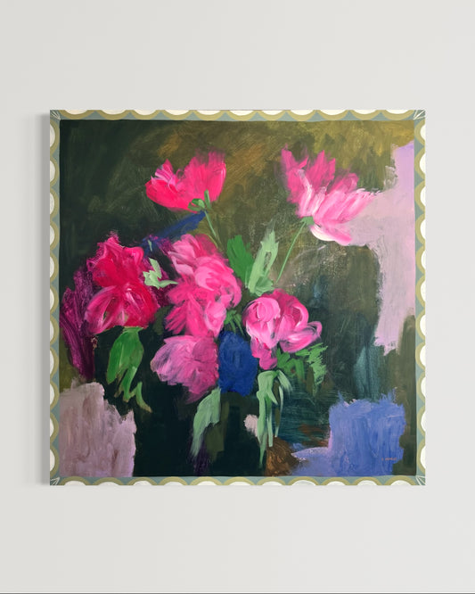 We Got This Together Original Acrylic Floral Painting 36”x36”