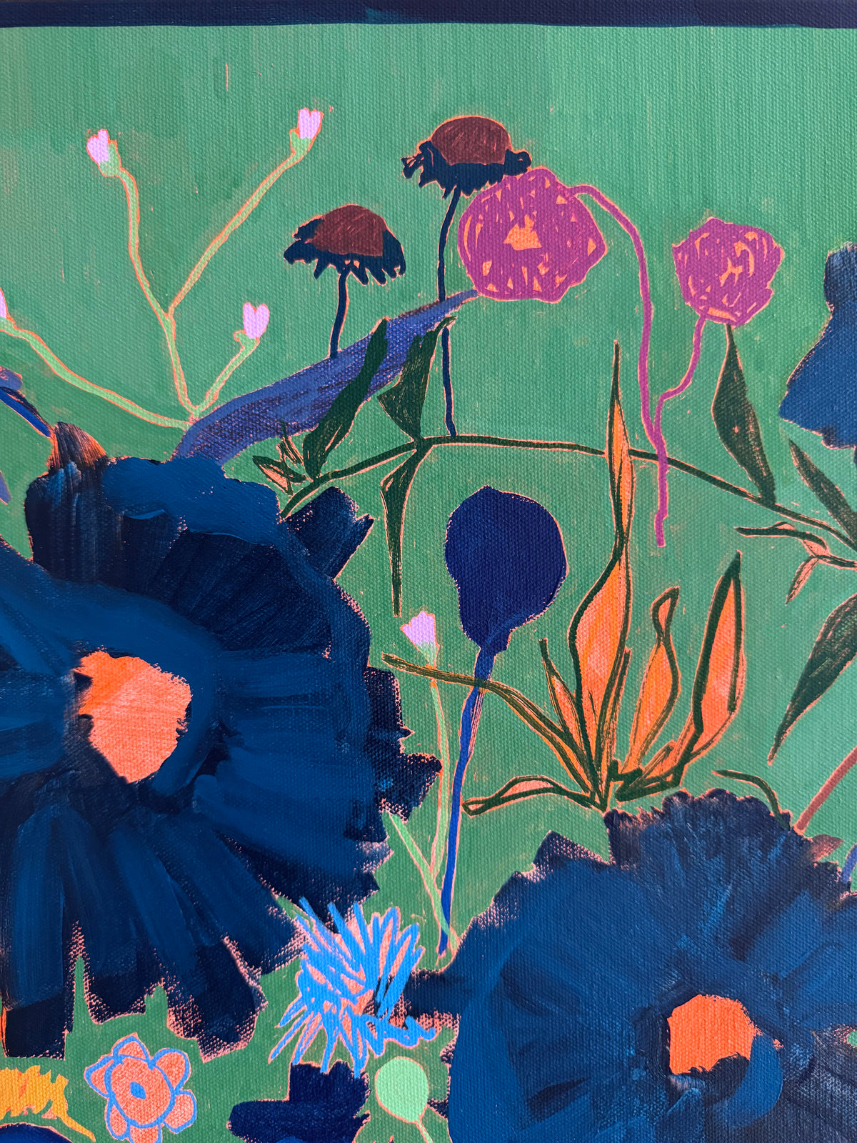 It Was Fun For A Time Original Acrylic Floral Painting 28”x22”