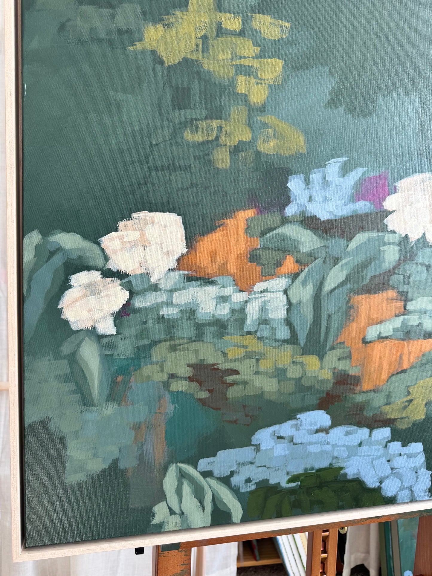 Unfolding No.3 Original Acrylic Floral Landscape Painting 30”x30”